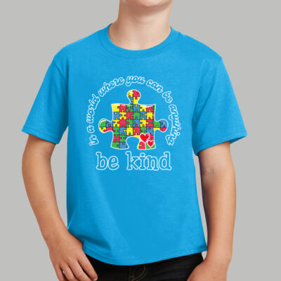 Youth - Be Kind Puzzle Piece T-Shirt - Autism Awareness Thumbnail