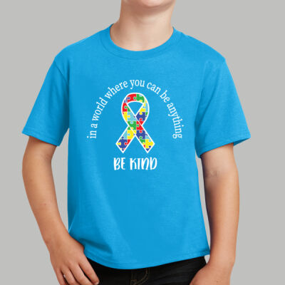 Youth - Be Kind Ribbon T-Shirt - Autism Awareness Thumbnail