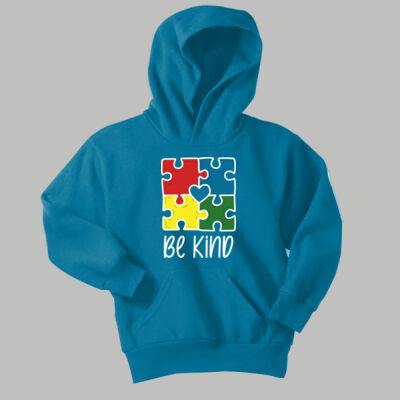 Youth - Be Kind Puzzle Hoodie - Autism Awareness Thumbnail