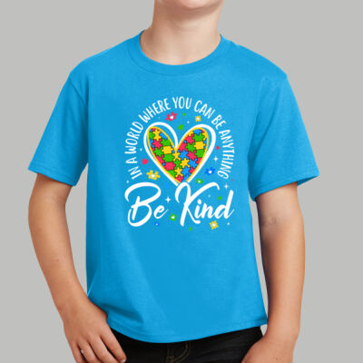 Youth - Be Kind Heart T-Shirt - Autism Awareness Thumbnail