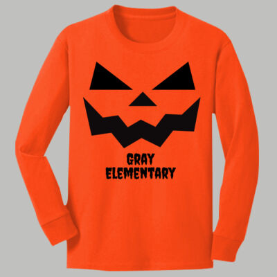 Youth Long Sleeve Shirt - Fall - Jacko Lantern Black Thumbnail