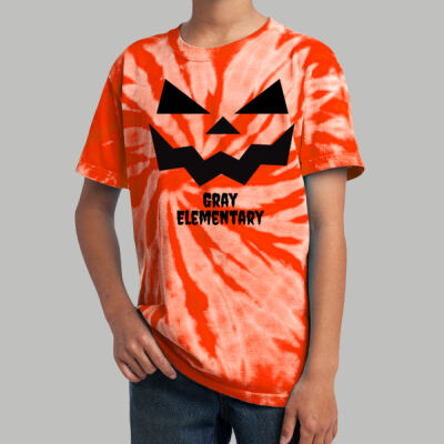 Youth Tie-Dye T-Shirt - Fall - Jacko Lantern Black Thumbnail