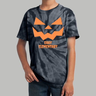 Youth Tie-Dye T-Shirt - Fall - Jacko Lantern Orange  Thumbnail