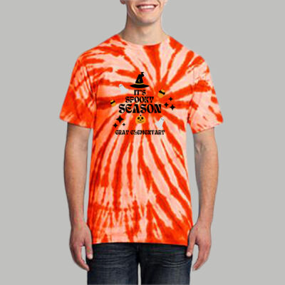Adult Tie-Dye T-Shirt - Fall - Its Spooky Season Thumbnail