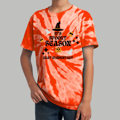 Youth Tie-Dye T-Shirt - Fall - Its Spooky Season Thumbnail