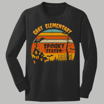 Youth Long Sleeve Shirt - Fall - Haunted House  Thumbnail