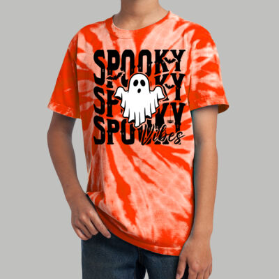 Youth Tie-Dye T-Shirt - Fall - Spooky Vibes Thumbnail