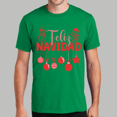 Adult T-Shirt - Winter Holidays - Feliz Festive - Red Thumbnail