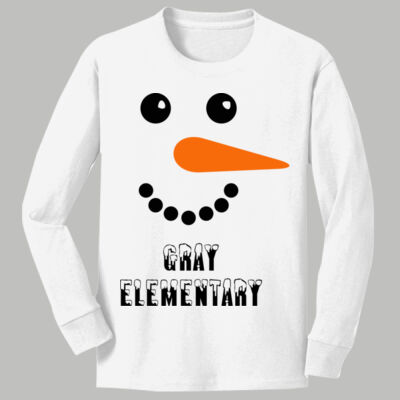 Youth Long Sleeve Shirt - Winter Holidays - Snowman Thumbnail