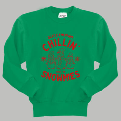 Youth Crewneck - Winter Holidays - Chillin' - Red Thumbnail