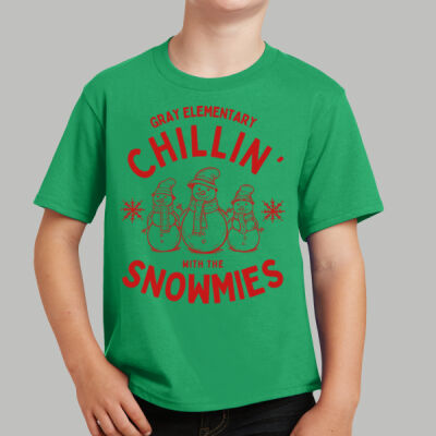 Youth T-Shirt - Winter Holidays - Chillin' - Red Thumbnail