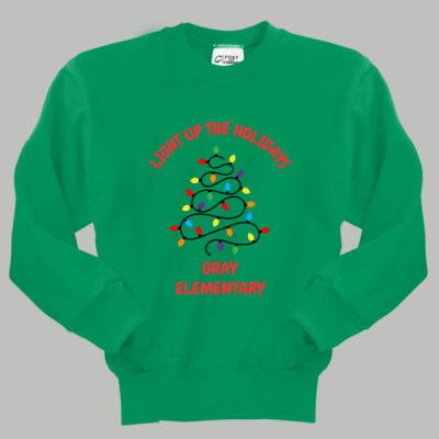 Youth Crewneck - Winter Holidays - Light Up - Red Thumbnail