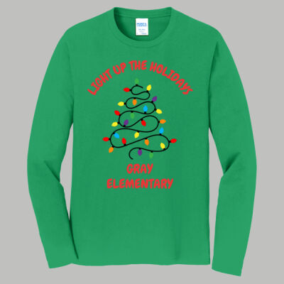 Adult Long Sleeve Shirt - Winter Holidays - Light Up - Red Thumbnail