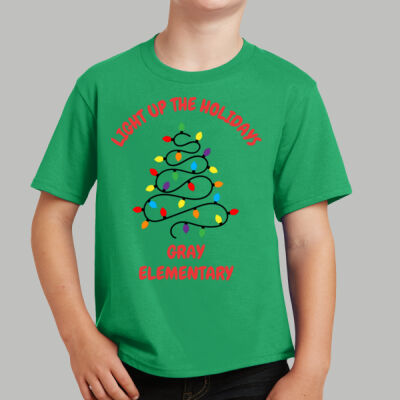 Youth T-Shirt - Winter Holidays - Light Up - Red Thumbnail