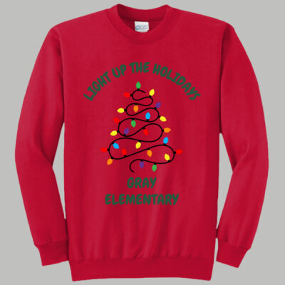 Adult Crewneck - Winter Holidays - Light Up - Green Thumbnail
