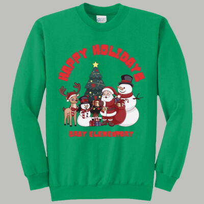 Adult Crewneck - Winter Holidays - Happy Holidays - Red Thumbnail