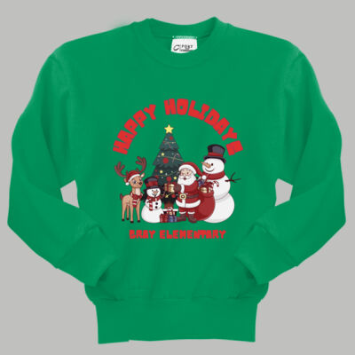 Youth Crewneck - Winter Holidays - Happy Holidays - Red Thumbnail