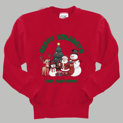 Youth Crewneck - Winter Holidays - Happy Holidays - Green Thumbnail