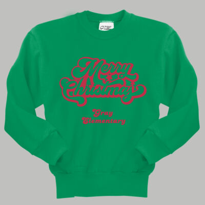 Youth Crewneck - Winter Holidays - Merry Christmas - Red Thumbnail