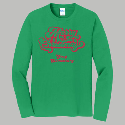 Adult Long Sleeve Shirt - Winter Holidays - Merry Christmas - Red Thumbnail