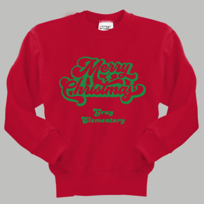 Youth Crewneck - Winter Holidays - Merry Christmas - Green Thumbnail