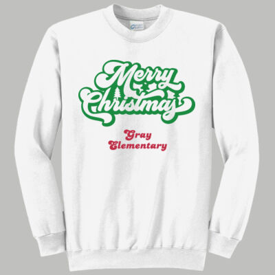 Adult Crewneck - Winter Holidays - Merry Christmas - Green & Red Thumbnail
