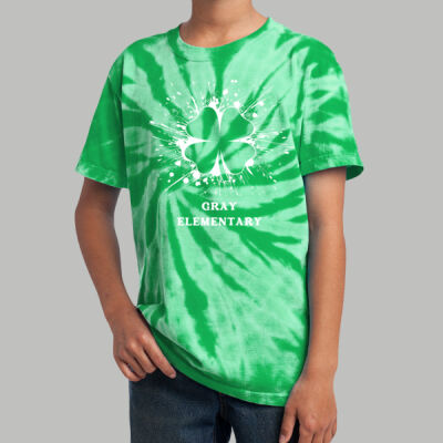 Youth Tie-Dye T-Shirt - Spring - Shamrock  Thumbnail