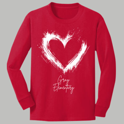 Youth Long Sleeve Shirt - Spring - Valentine's Heart Thumbnail