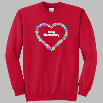 Adult Crewneck - Spring - Valentine's Heart Thumbnail
