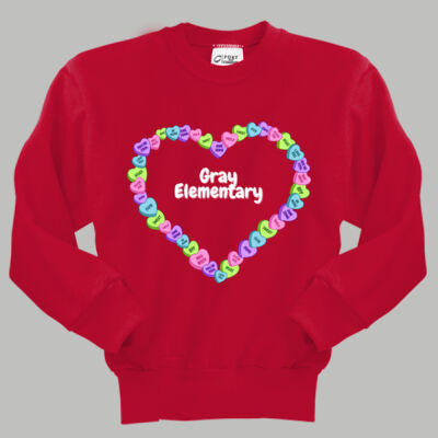 Youth Crewneck - Spring - Valentine's Heart Thumbnail