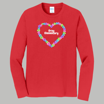 Adult Long Sleeve Shirt - Spring - Valentine's Heart Thumbnail