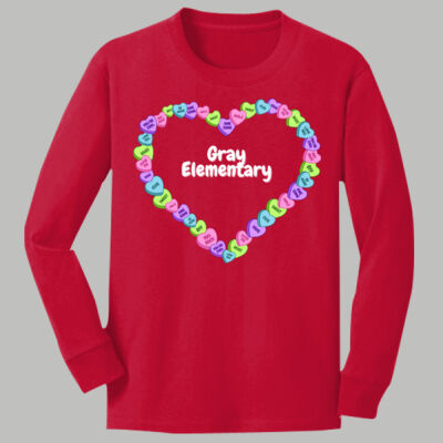 Youth Long Sleeve Shirt - Spring - Valentine's Heart Thumbnail