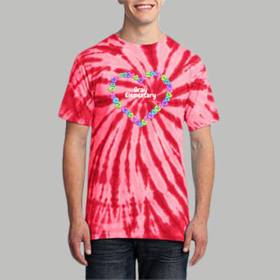 Adult Tie-Dye T-Shirt - Spring - Valentine's Heart Thumbnail