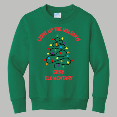 Youth Crewneck - Winter Holidays - Light Up - Red Thumbnail