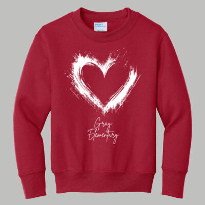 Youth Crewneck - Spring - Valentine's Heart Thumbnail