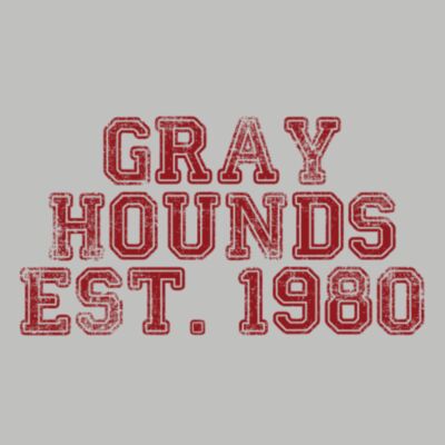 Distresed Gray Hounds Est. Red Thumbnail