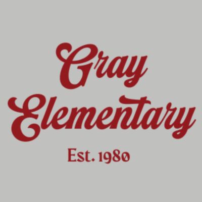 Retro Gray Elementary Red Thumbnail
