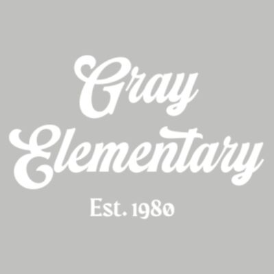 Retro Gray Elementary White Thumbnail