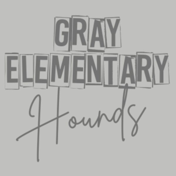Gray Elementary Hounds in Cursive Grey Thumbnail