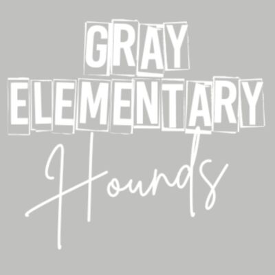 Gray Elementary Hounds in Cursive White Thumbnail
