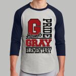 Adult Raglan T-Shirt - Gray Thumbnail