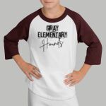 Youth Raglan T-Shirt - Gray Thumbnail