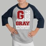 Youth Raglan T-Shirt - Gray Thumbnail