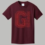 Youth Maroon T-Shirt - Gray Thumbnail