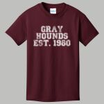 Youth Maroon T-Shirt - Gray Thumbnail