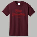 Youth Maroon T-Shirt - Gray Thumbnail