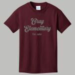 Youth Maroon T-Shirt - Gray Thumbnail