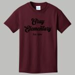 Youth Maroon T-Shirt - Gray Thumbnail