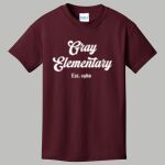 Youth Maroon T-Shirt - Gray Thumbnail