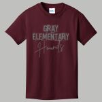 Youth Maroon T-Shirt - Gray Thumbnail